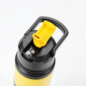 Nouvelle Bouteille Thermos Isotherme en Acier Inoxydable 316 avec Poignée et Paille, Séparation Thé-Eau, Grande Capacité pour le Sport - Product Image 4