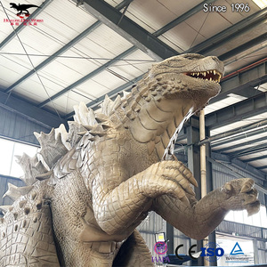 Công viên động vật mô hình hoạt hình Godzilla đi bộ trên đường đua - Product Image 3
