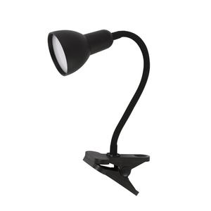 Lámpara flexible negra, 6W, 450lm, 5000K, con clip, flexible y ajustable, dimensiones 31x7x11.5 cm, ideal para escritorios y - Product Image 1