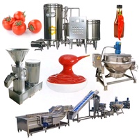 Automatische Industriële Ketchup Saus Productie Groentefruit Jam Maker Tomatenpuree Verwerkingslijn