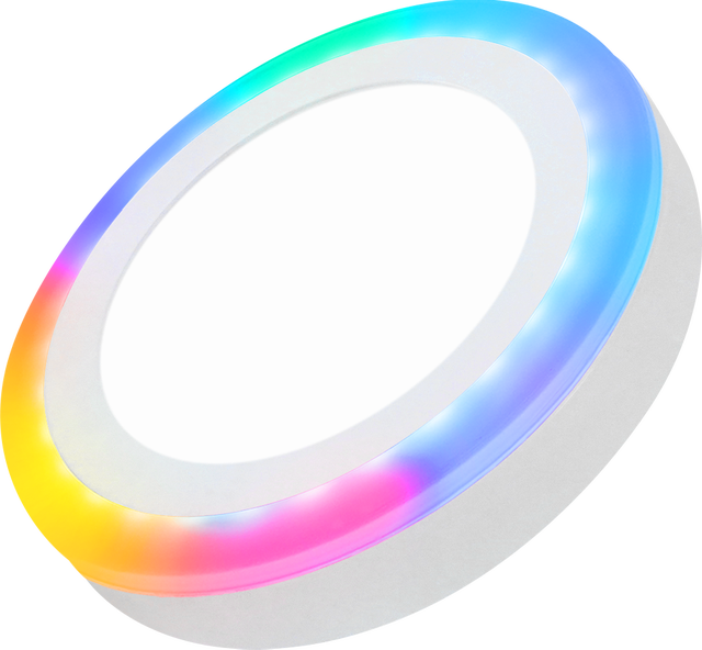 RGB LED Panel Light 3W 6W 12W 18W Surface Round Lighting ADC12 Material with Remote-Control Unit