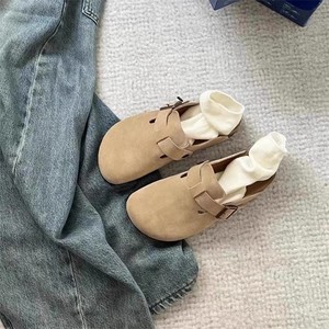 En stock, nouvelle conception, sabots et mules pour femmes en cuir véritable, cuir suédé et <span class=keywords><strong>fourrure</strong></span> de haute qualité, sabots personnalisés en EVA - Product Image 6
