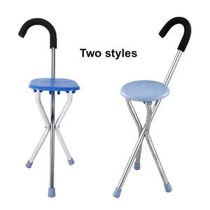 Canne pliante portable en aluminium de haute qualité avec siège pour personnes âgées, pointe en caoutchouc, longueur réglable, capacité de 250 lb, vente en gros - Product Image 3