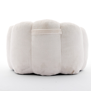 Fauteuil de sol contemporain en tissu imitation peau de mouton, type pouf, gain de place, emballage carton sous vide - Product Image 6