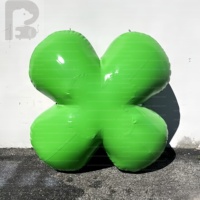 Modèle gonflable géant personnalisé de trèfle à quatre feuilles vert, trèfle porte-bonheur, publicité extérieure pour la Saint-Patrick, accessoire pour événement festif
