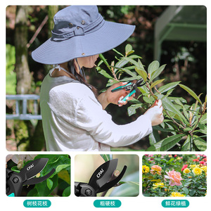 Cpai Pruning Shears 10-20 Mm Carbon Steel Bypass For Garden Flower Trimming - Product Image 3