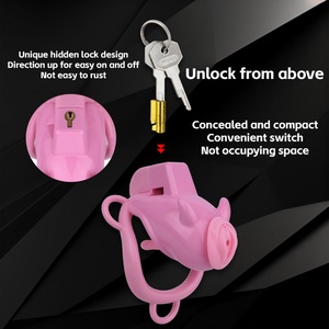 Jaula de Castidad de Resina FRRK Sissy Little Devil con Tapón Uretral Desmontable para Estimulación del Clítoris y Pene, Juguetes Sexuales para Hombres - Product Image 6