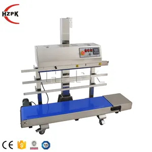 HZPK automatic vertical hot continuous roller sealing bag making machine band sealer plastic bag price