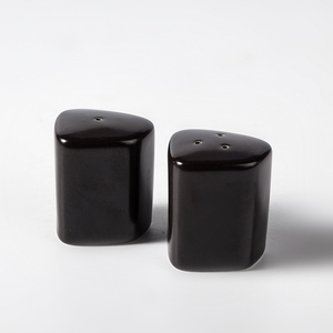 En gros Pas Cher Prix Porcelaine Réutilisable Noir Mat Salière Pour Restaurant Poterie Poivrière - Product Image 6