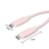 Câble USB Type-C vers Type-C en vrac, pas cher, blanc, couleur personnalisée, écologique, en nylon, charge rapide, transfert de données
