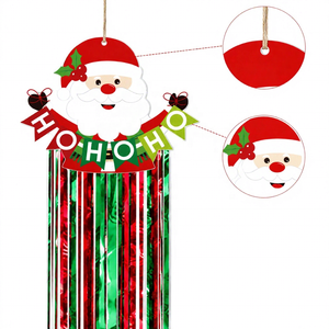 Decoraciones Navideñas para Fiestas con Borlas, Pancarta <span class=keywords><strong>de</strong></span> Santa Claus para Puerta <span class=keywords><strong>de</strong></span> Jardín, Adornos Colgantes para Decoración Navideña <span class=keywords><strong>de</strong></span> Exteriores - Product Image 5