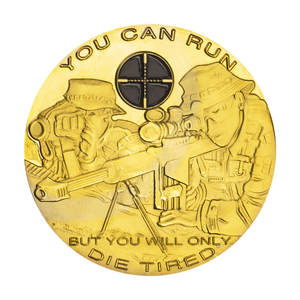 Moneta Commemorativa Tattica 'Puoi Correre ma Non Ti Sarai Mai Stanco' Souvenir Regalo - Product Image 1