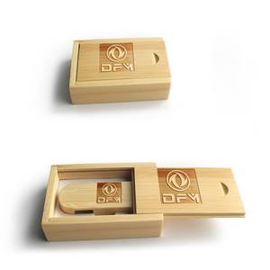 厂家直销木制二合一Otg 3.0 32gb 128gb 64gb u盘礼品笔储物木盒 - Product Image 5