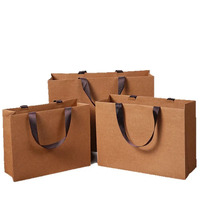 Juego de Bolsas de Regalo Kraft, 3 Tamaños, Asa de Cinta, Borde Zigzag, Bolsa de Compras de Papel Ecológico con Refuerzo, Impresión de Logotipo Personalizado al por Mayor de Fábrica