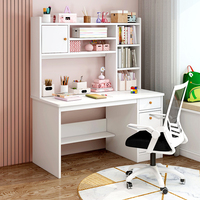 Bureau d'écriture moderne pour enfants avec étagère, idéal pour l'école primaire, la maison, la chambre ou le bureau