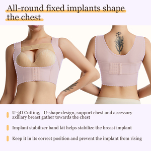 <span class=keywords><strong>Soutien</strong></span>-<span class=keywords><strong>gorge</strong></span> Faja Top Shapewar d'augmentation mammaire de récupération <span class=keywords><strong>post</strong></span>-chirurgie avec ceinture de bande de stabilisation d'implant - Product Image 5