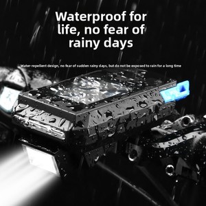 <span class=keywords><strong>Ordinateur</strong></span> de vélo 4-en-1 avec capteur, phare, klaxon, sans fil, rechargeable par USB, étanche, anti-éblouissement, compteur de vitesse pour VTT et vélo de route - Product Image 3