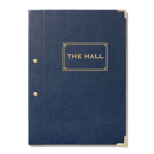 Cubierta de Menú de Piel Sintética Azul Marino para Restaurante, Menú de Bar Personalizado con Tapa Exterior Atornillada, Libro de Menú para Restaurante - Product Image 2