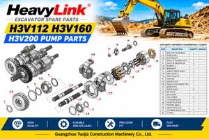 อะไหล่รถขุด K3V112 ชิ้นส่วนปั๊มไฮดรอลิก แกนเกียร์ แบริ่ง เหล็กกล้าคาร์บอน ชิ้นส่วนเครื่องจักรก่อสร้าง - Product Image 2