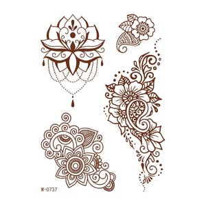 Pegatinas de tatuaje de brazo de flor de encaje bermellón americano europeo aplicación transfronteriza de belleza para el cuerpo para Amazon al por mayor - Product Image 6