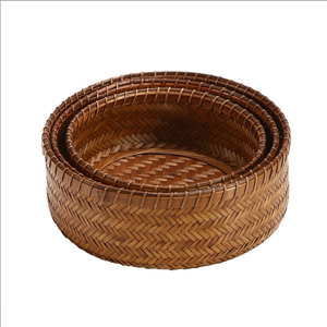 Cesta de Almacenamiento Tejida a Mano de Bambú, Creativa, para el Hogar, Frutos Secos, Mesa de Centro, Aperitivos, Gran Capacidad, Almacenamiento de Dulces - Product Image 6