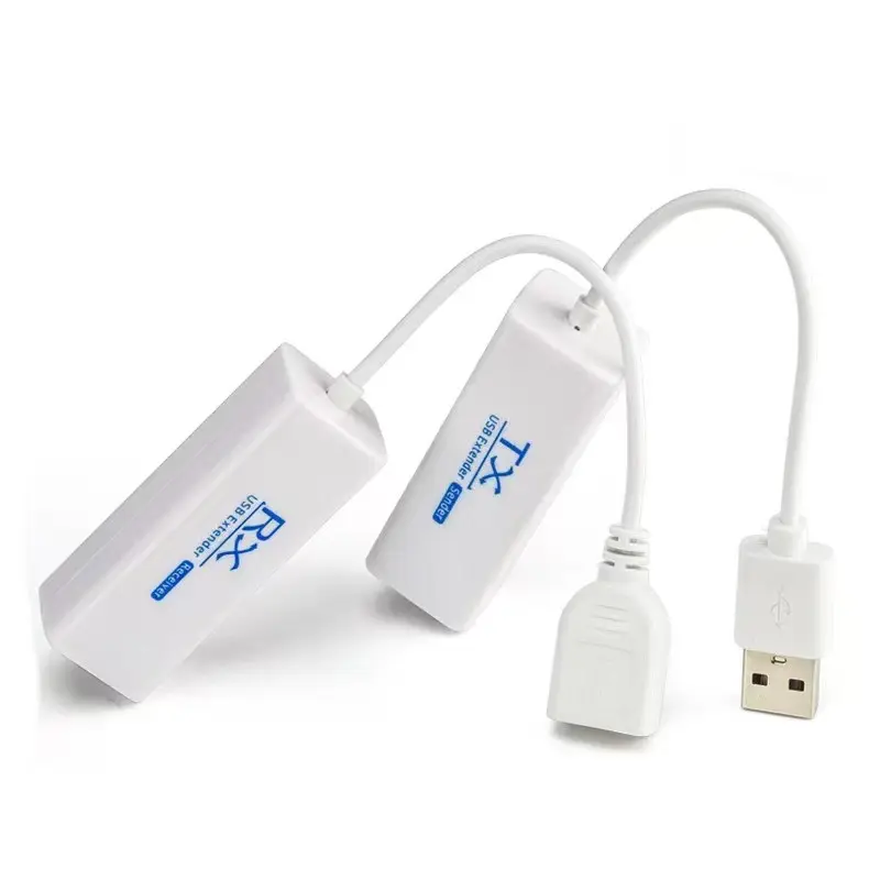 USB 2.0 200M Extender Over RJ45 Ethernet Cable USB2.0 RJ45 200M Extension Adapter TX RX Sender Receiver