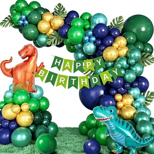 Kit de Guirnalda de Globos de Dinosaurios con Globo de Dinosaurio Metalizado para Decoración de Fiestas de Cumpleaños, Baby Shower y Safari en la Jungla - Product Image 1