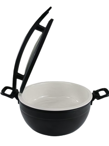 Calentador de Comida Tipo Buffet de Acero Inoxidable de Alta Capacidad (4.5L/5L) Negro/Rojo para Hoteles, Restaurantes y Servicios de Catering, Marca Zhuojin - Product Image 2