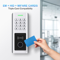 Controlador de Acceso Biométrico por Huella Dactilar 2026, Teclado Metálico Impermeable para Exteriores, Lector de Tarjetas RFID, Sistema de Control de Acceso para Puertas