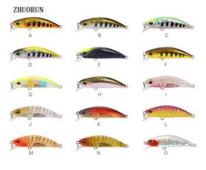 ZHUORUN vente en gros 50mm 5g 15 couleurs Isca appâts artificiels <span class=keywords><strong>truite</strong></span> d'eau douce salée naufrage lent leurres de pêche au méné dur - Product Image 2