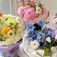 Rollo de Papel Plegado Caixuan, Reciclable, Impermeable, Perlado, para Envolver Flores, Estilo Sydney
