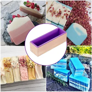 1200ML Rectangle Design Handmade Wholesale Silicone Molds,Soap Mold Wooden Box Silicone,Molds Silicone