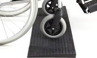 Rampe de seuil en caoutchouc d'une capacité de 2200Lbs Rampe de seuil de porte avec surface antidérapante, rampe de fauteuil roulant pour porte, escalier, marches, noir