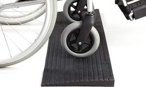 रबर की सीमा रैंप 2200 एलबीएस क्षमता डोर थ्रेड रैंप, दरवाजे के लिए व्हीलचेयर रैंप, सीढ़ियों, कदम, काला - Product Image 6