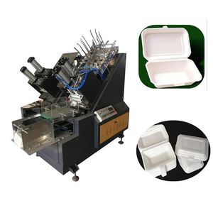 Máquina formadora de cajas de comida rápida, 20-30 unids/min, máquina de fabricación de fiambrera de papel