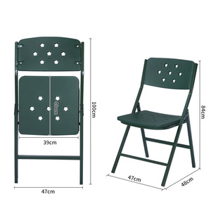 Silla Plegable de Plástico con Diseño de Flor de Ciruelo - Verde Militar, Portátil, Moderna y Sencilla, para Entrenamiento de <span class=keywords><strong>Tropas</strong></span> - Product Image 5
