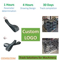 Chenilles en caoutchouc pour mini-excavatrice ODM 180*72*36, fabriquées à Hebei, pour machines agricoles.