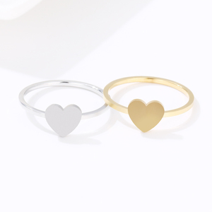 Anneaux de mariage assortis pour couples en acier inoxydable doré pour hommes et femmes #   Bague en or personnalisée, <span class=keywords><strong>disque</strong></span> simple, bagues simples - Product Image 5
