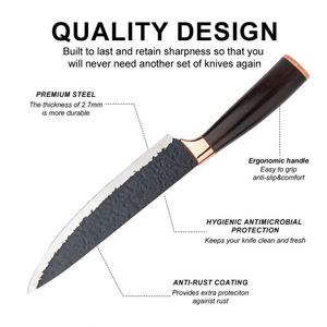 Juego de Cuchillos de Cocina Antiadherentes de Acero Inoxidable Pintado, 6 Piezas, para el Hogar, Restaurante, Venta al Por Mayor - Product Image 2