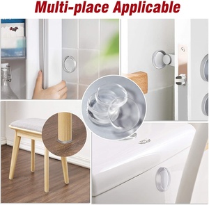 Protector de Pared para Manija de Puerta, Amortiguador de Goma, Tope Antichoque para Perilla de Puerta, Almohadilla de Silicona, Accesorios para Muebles - Product Image 3
