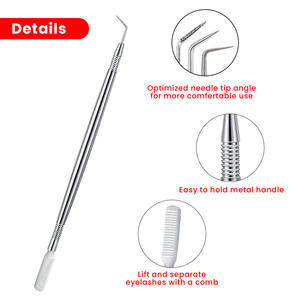 Outil de rehaussement des cils en argent, séparateur de cils en acier inoxydable, outil de rehaussement des cils, peigne argenté avec point personnalisé par Bahasa Pro - Product Image 5