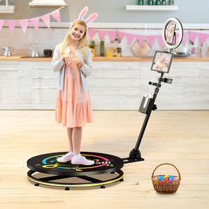80 100 115 Party Slow Rotating <b>Camera</b> 360 Degree Photo Booth Machine Automatic Video Smartphone SLR Metal - Product Image 5