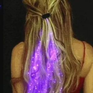 Coloridos tranças luminosas Flash fibra tranças Flash cabelo LED seda tranças Bar Prom ajudando suprimentos