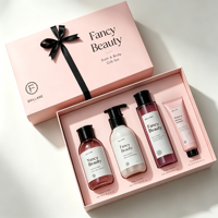 Coffret rigide en deux parties pour soins du bain et du corps avec calage et ruban