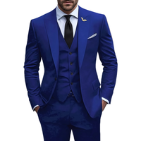 Costume d'affaires trois pièces pour homme FUYI, nouveau, à simple boutonnage, sur mesure, col à revers perlé, couleur unie