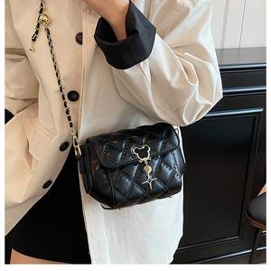 Mini sac à chaîne matelassé avec diamants de luxe en stock sac à bandoulière tendance pour femmes à la mode Ins pour femmes - Product Image 5