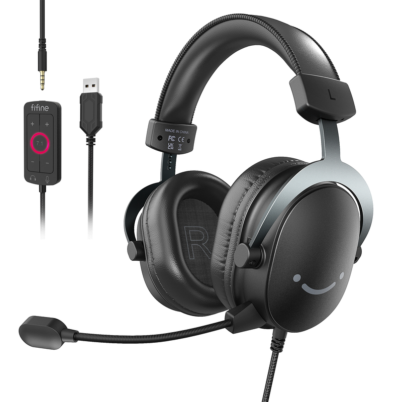 FIFINE H19 RGB Over Ear Gaming