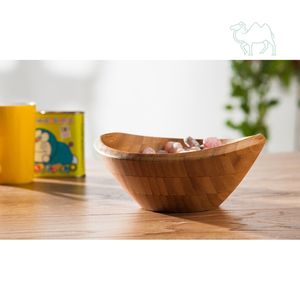 Juego de cuencos de bambú de madera para ensalada, cuencos de bambú para servir frutas y ensaladas - Product Image 2