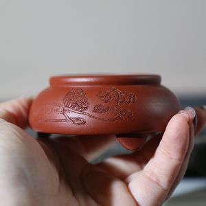 Quemador de Incienso de Arcilla Roja, Miniatura, de Tres Patas, Estilo Zen, Maceta China - Product Image 3