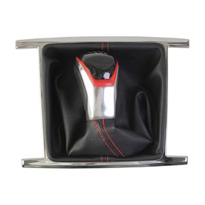 Housse de levier de vitesse en cuir pour Volkswagen Amarok Wolverine, transmission manuelle 5 6 vitesses, surpiqûres rouges - Product Image 2